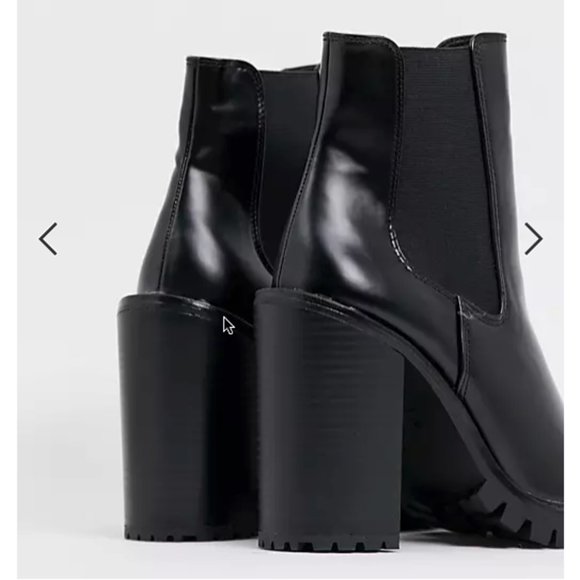 ASOS DESIGN Wide Fit Expect high heeled chunky chelsea boots in black - Picture 4 of 16